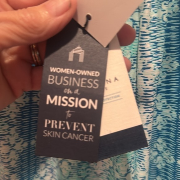 Cabana Life NWT  Blue Patterned Wide-Leg Pants - Picture 6 of 8